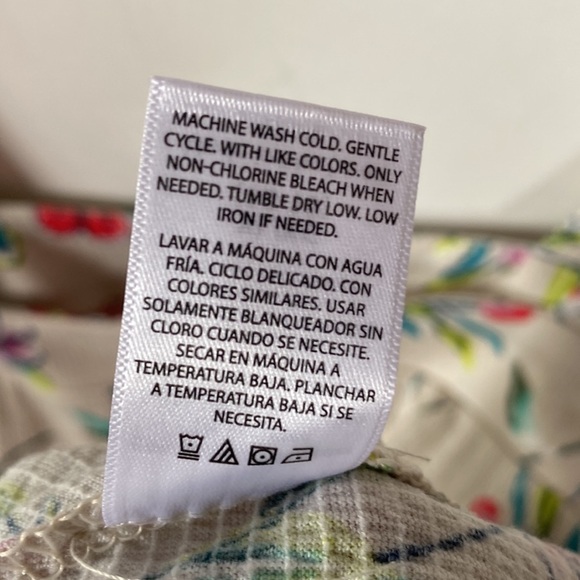 TIME & TRU Side Button Tank Top Khaki Safari Floral Size XL (16/18) - Picture 4 of 9